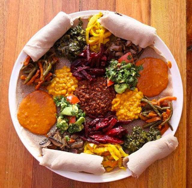 Beyaynetu vegetarian platter